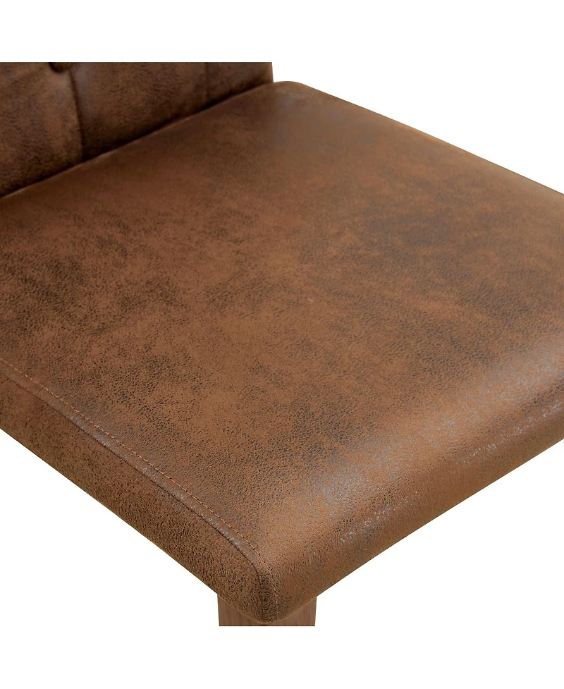 Streamdale Furniture Walnut Dining Chair with Ergonomic Buckle Backrest