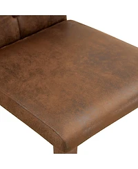 Streamdale Furniture Walnut Dining Chair with Ergonomic Buckle Backrest