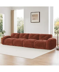 Streamdale Furniture Soft Velvet Boneless Sofa, Tufted, Ergonomic, No Assembly.