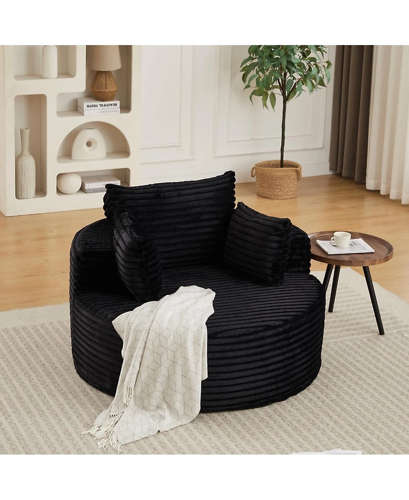 Streamdale Furniture 50"L Corduroy Sponge Sofa, No Assembly Required, Modern Sleeper Chair