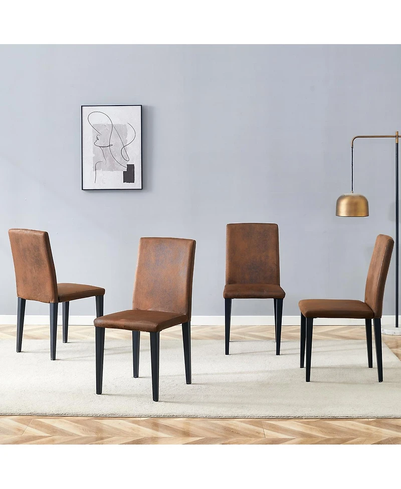 Streamdale Furniture Minimalist Tech Cloth Accent Chair with Sturdy Metal Legs