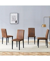 Streamdale Furniture Minimalist Tech Cloth Accent Chair with Sturdy Metal Legs