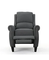 Streamdale Furniture Streamdale Cozy Charcoal Polyester Recliner with Rubber Wood Legs