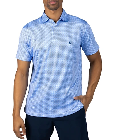 Tailorbyrd Men's Captains Wheel Printed Performance Polo