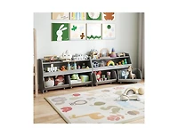 Slickblue Wooden Kids Bookcase and Toy Organizer with 2 Drawers