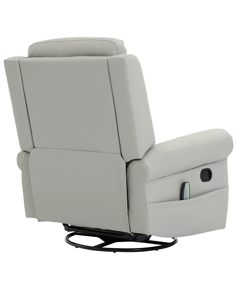 Streamdale Furniture Manual Recliner 270° Swivel Rocker Chair with Massage & Heating