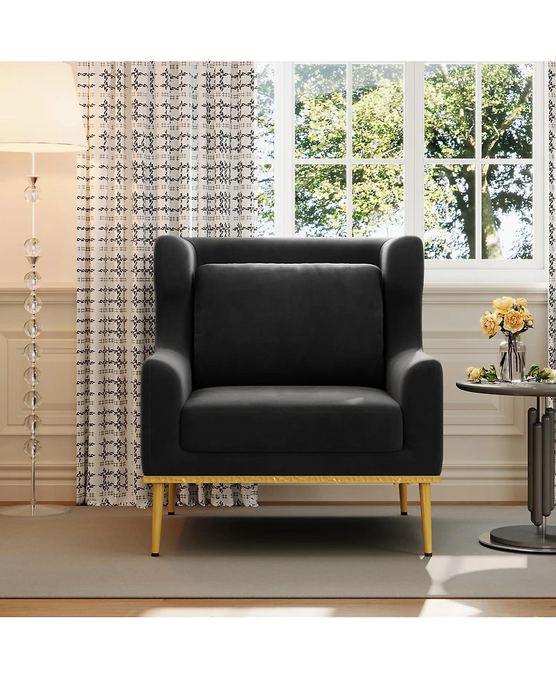 Streamdale Furniture Modern Velvet Accent Armchair