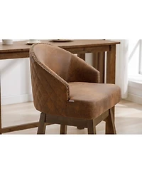 Streamdale Furniture Rotating Bar Chair, Counter Height with Backrest & Footrest