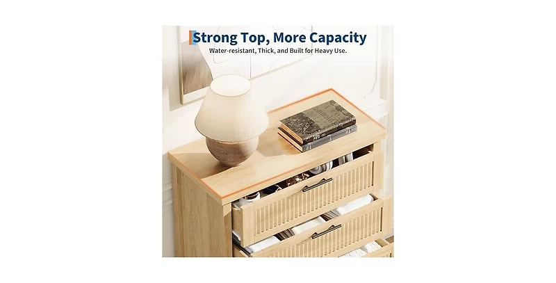 gaomon Fluted Dresser for Bedroom