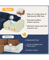 Streamdale Furniture Streamdale U-shaped Boneless Sofa, Tufted