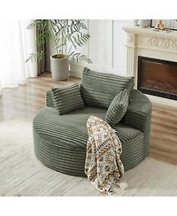 Streamdale Furniture Streamdale Corduroy Sponge Single Sofa, No Assembly Required, Modern Sleeper Chair