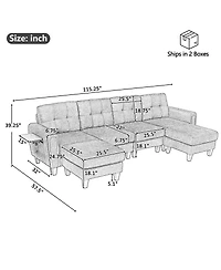 Streamdale Furniture Modern U-shaped Sectional Sofa