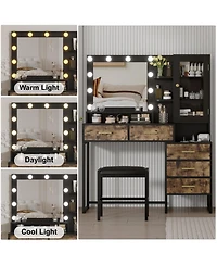 gaomon Makeup Vanity Set with Lighted Mirror