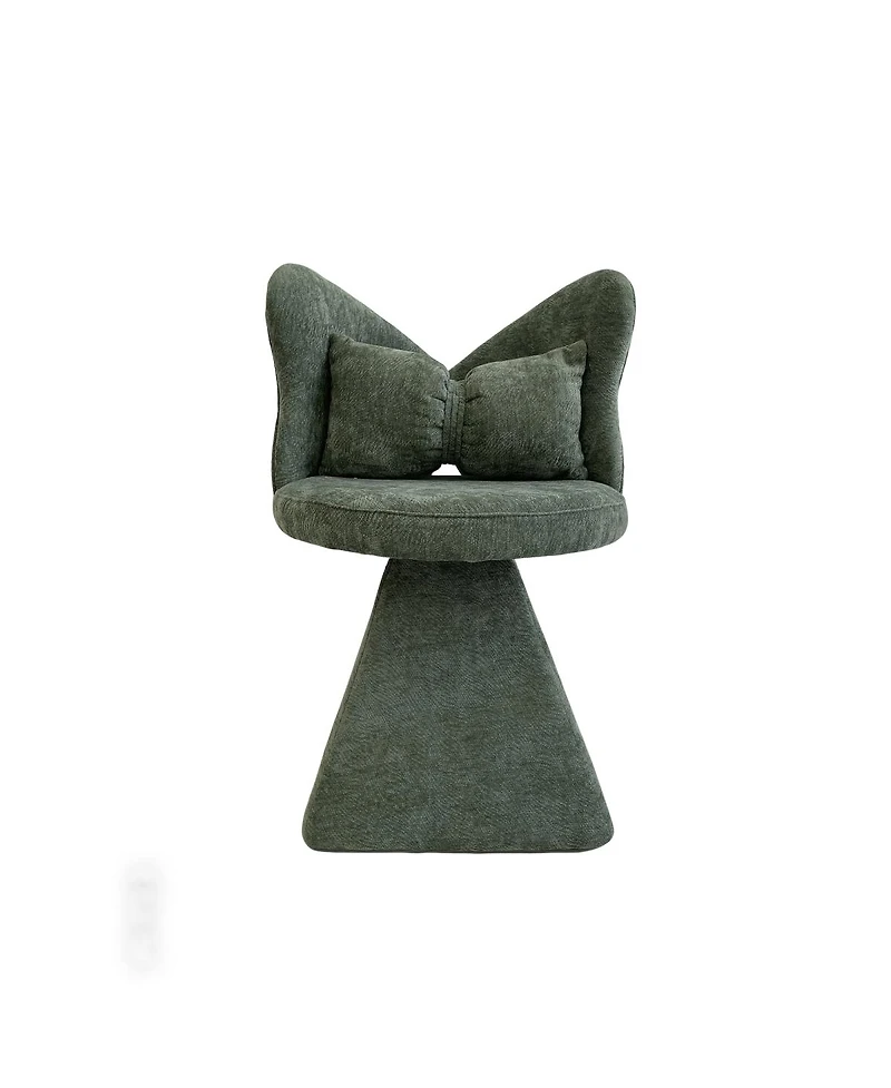 Streamdale Furniture Vanity Chair with Butterfly Back Swivel Accent Dining Makeup Stool