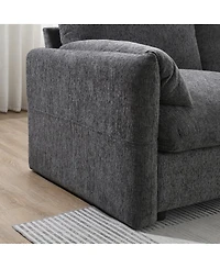 Streamdale Furniture 96.5" L-Shaped Sectional Sofa w/ Storage Ottoman, Usb Charger & Phone Holder