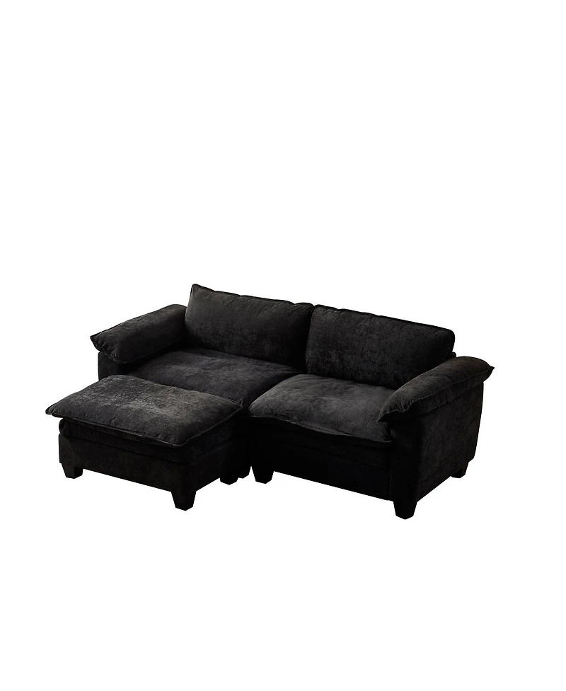 Streamdale Furniture Streamdale Living Room Furniture Big Loveseat Luxury Couch with Ottoman