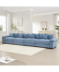 Streamdale Furniture Oversized Cloud Modular Sectional Couch, Premium Corduroy 3-Seater