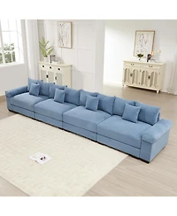 Streamdale Furniture Oversized Cloud Modular Sectional Couch, Premium Corduroy 3-Seater