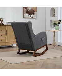 Streamdale Furniture Modern Rocking Chair with Footrest