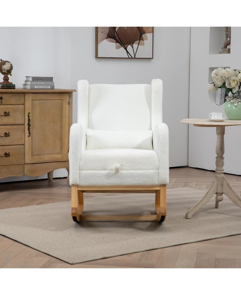 Streamdale Furniture Modern Rocking Chair with Footrest