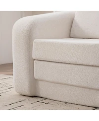 Streamdale Furniture Convertible Chenille Sofa Bed with Pillow - Single Seater
