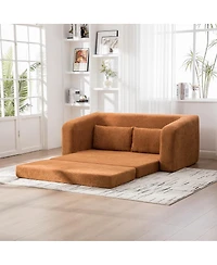 Streamdale Furniture 71" 2-in-1 Pull Out Foldable Loveseat Sofa Bed with Pillows