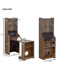 Streamdale Furniture Mid-Century Modern Cat Cabinet