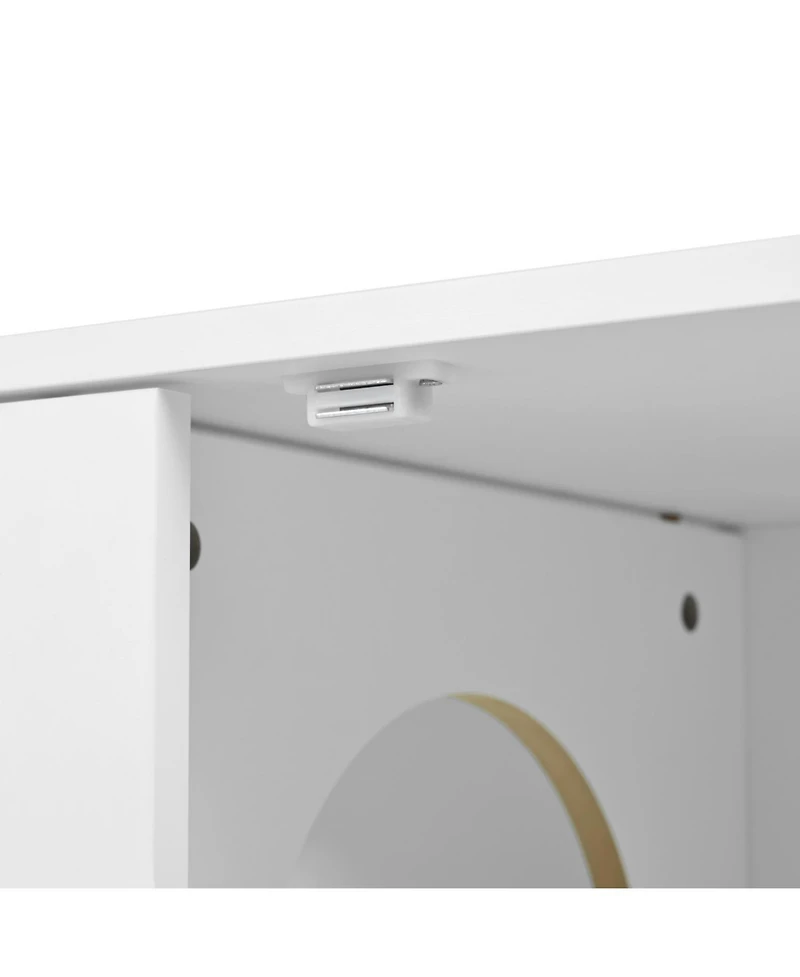 Streamdale Furniture Cat Litter Box Cabinet with Scratching Door