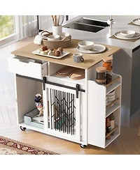 Streamdale Furniture Dog Crate Kitchen Island End Table