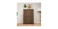 gaomon 5 Drawer Tall Dresser for Bedroom, 31.5" Wide Modern Fluted Wooden Chest of Drawers for Closet Living Room
