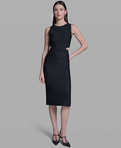 Bcbg Women's Sleeveless Crew Neck Dress