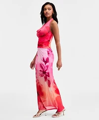 Bar Iii Women's Floral-Print Mesh Maxi Skirt, Macy's Exclusive