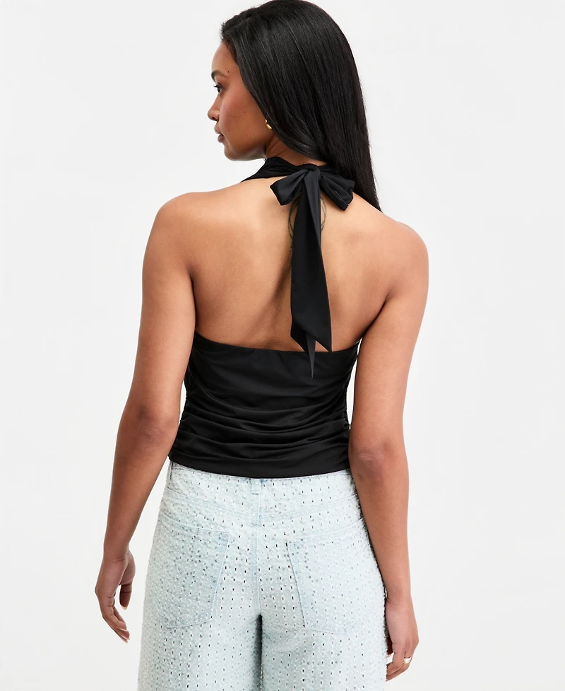 Bar Iii Women's Cowl-Neck Halter Top, Macy's Exclusive