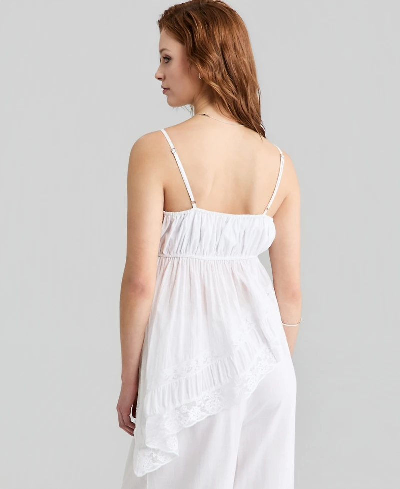And Now This Women's Asymmetric Lace-Trim Top, Macy's Exclusive