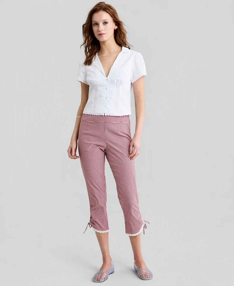 And Now This Women's Gingham Capri Pants, Macy's Exclusive