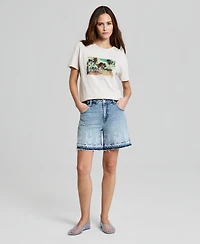 And Now This Women's Cotton Postcard-Print T-Shirt, Macy's Exclusive
