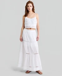 And Now This Women's Cutwork-Embroidered Pleated Top, Macy's Exclusive