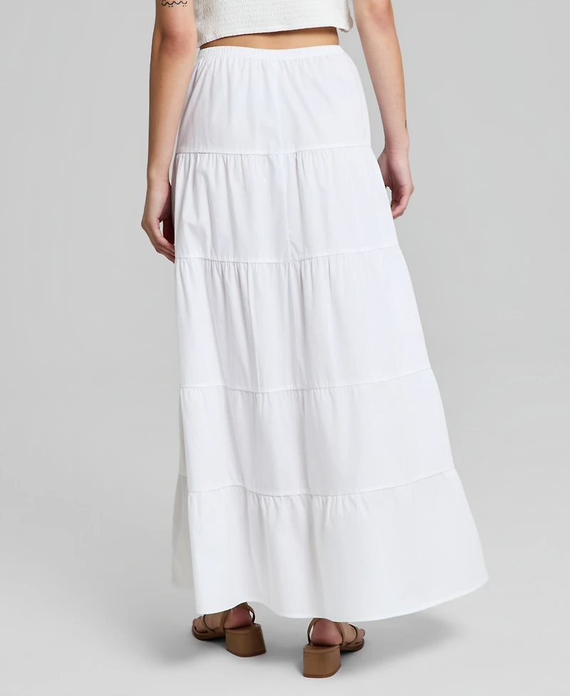 And Now This Women's Cotton Tiered Pull-On Maxi Skirt, Macy's Exclusive