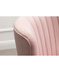 Simplie Fun Contemporary Velvet Upholstered Accent Chair, Pink