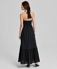 And Now This Women's Cotton Crochet-Trim Maxi Dress, Macy's Exclusive