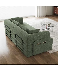 Streamdale Furniture Streamdale 78.7" Convertible Sleeper Sofa Bed with Pillow & Side Pocket