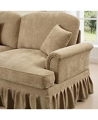 Streamdale Furniture Mid Century Modular Sectional Sofa with Ottoman