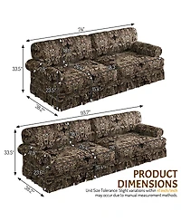 Streamdale Furniture Luxuriously Comfortable 3&4-Seater Cloud Couch, Oxford Fabric Sofa