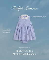 Polo Ralph Lauren Baby Girls' Sleeveless Dress and Bloomer, 2-Piece Set