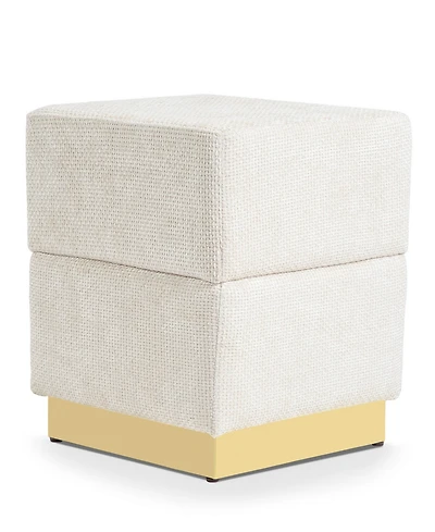 Dashiell 15" Chenille Cube Storage Ottoman