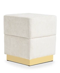 Dashiell 15" Chenille Cube Storage Ottoman