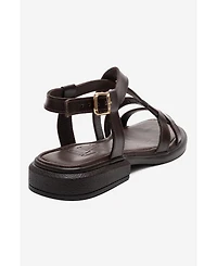 Forever & Always Shoes Womens Laveda Leather Strap Sandal