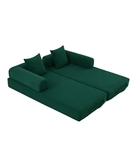 Streamdale Furniture Foldable & Compressible Sofa with Metal Frame for Small Spaces