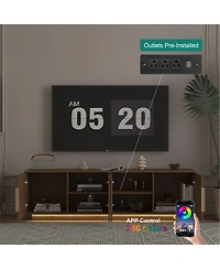 Streamdale Furniture Tv Stand with 16 Color LEDs