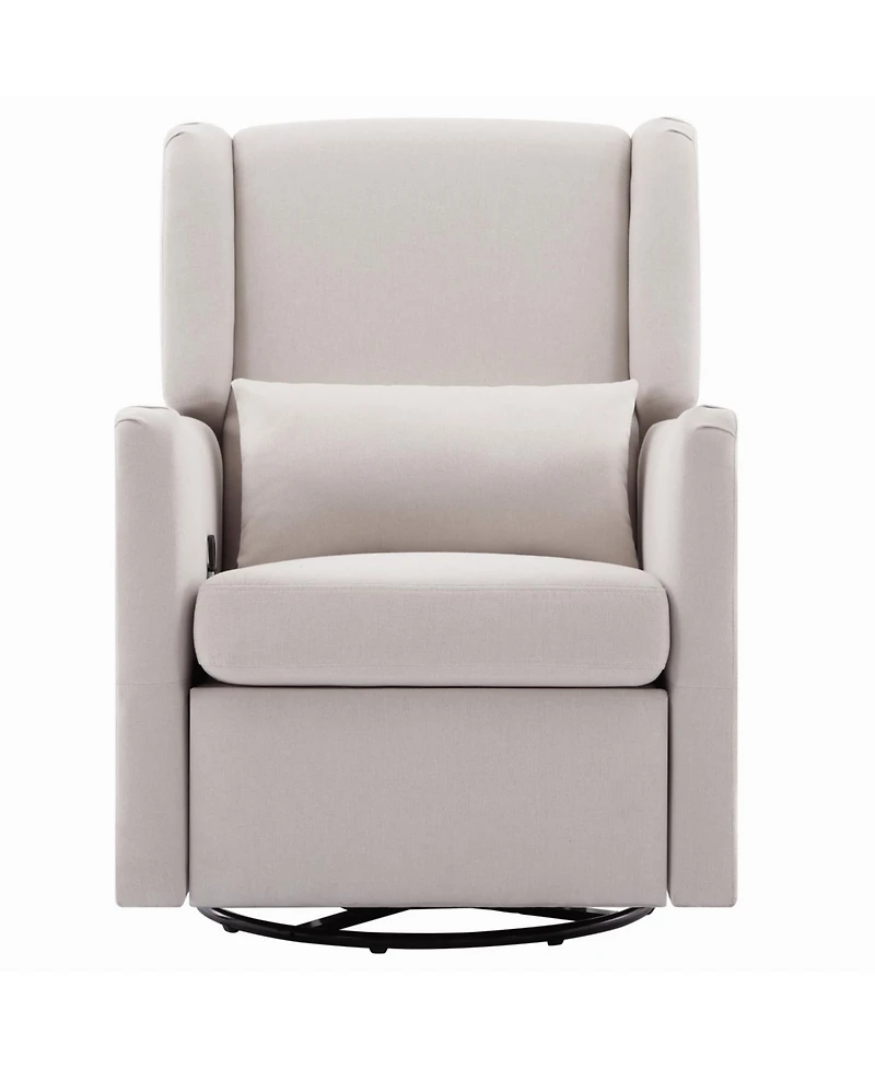Streamdale Furniture Linen Wingback Swivel Rocker Recliner Chair